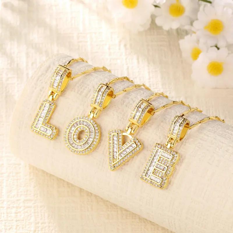 2 Pack Initial Letter Necklace 14k Gold Plated Bling Dainty Necklaces Trendy Chunky Custom Name Necklace Personalized Round Circle Pendant Zirconia Letters Name Valentine's Day Anniversary Jewelry Set Gifts for Mom Gifts for Daughter tiktokshopspringglowu 2 Pack Initial Letter Necklace 14k Gold Plated Bling Dainty Necklaces Trendy Chunky Custom Name Necklace Personalized Round Circle Pendant Zirconia Letters Name Valentine's Day Anniversary Jewelry Set Gifts for Mom Gifts for Daughter tiktokshopspringglowu