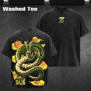 DB Shenron Retro Edition Vintage Unisex Oversize Anime Manga Acid Washed Cotton T-shirt, graphic tee,anime merch fan, outfits men,boys merch