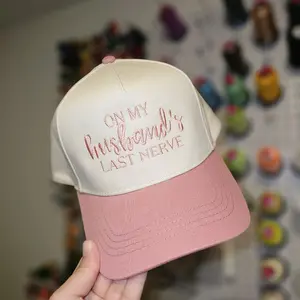 On My Husbands Last Nerve embroidered hat