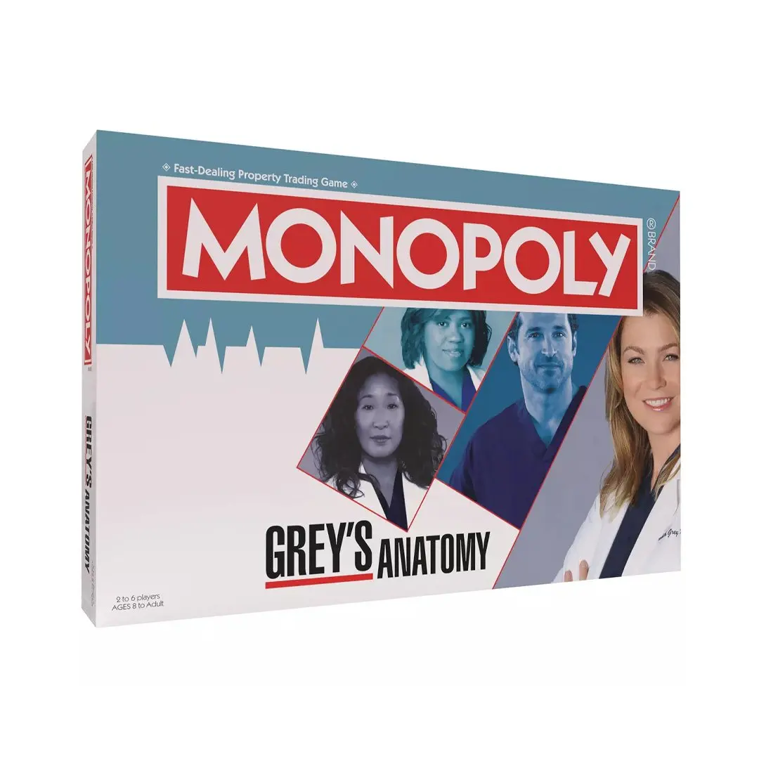 Hasbro Monopoly: Grey's Anatomy Original Collectible Tabletop Game - Party Board Game for Family Night, Tokens-Included Ready-to-Play Screen-Free Indoor Group Fun for Fans
