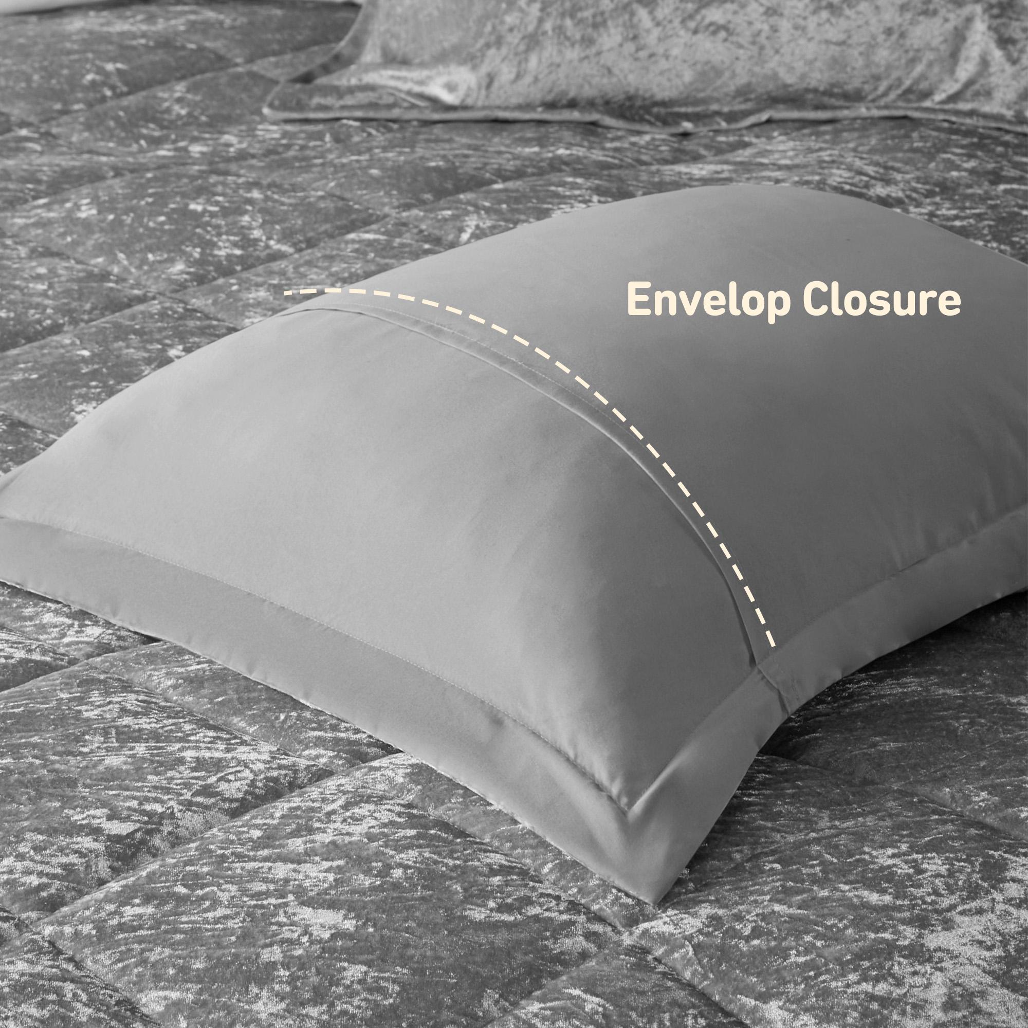 Luxe Comforter Velvet Lush Double Sided Diamond Quilting Modern All Seasons Bedding Set with Matching Shams & Decorative Pillow