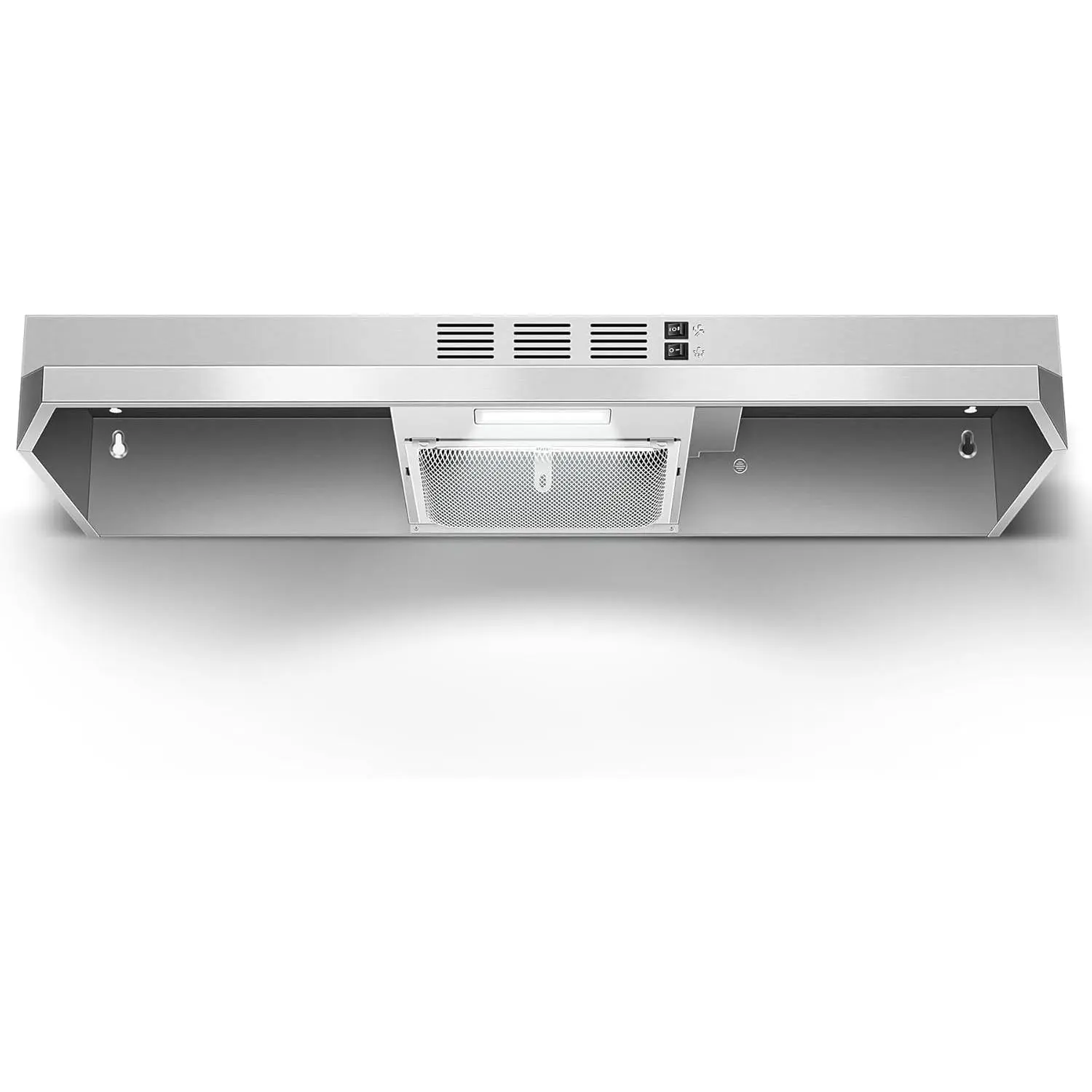 Range Hood 36 inch Under Cabinet, Ducted/Ductless Kitchen Hood 280CFM, Stainless Steel Vent Hood with Rocker Button Control, Stove Hood with 2 Speeds Fan, Bright LED Light