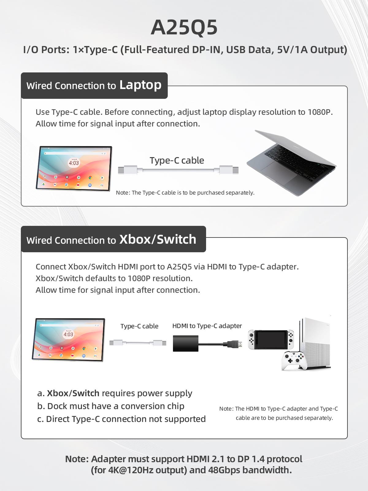 KTC 25'' 1080p MegPad A25Q5 Portable TV Touchscreen Monitor, Qualcomm 8-core CPU 8GB+128GB, Android 14, Google EDLA Certification, 8MP Camera, 2*8W+2*4W Speakers, Remote Control, Built-in Battery 5000mAh+Wi-Fi 5