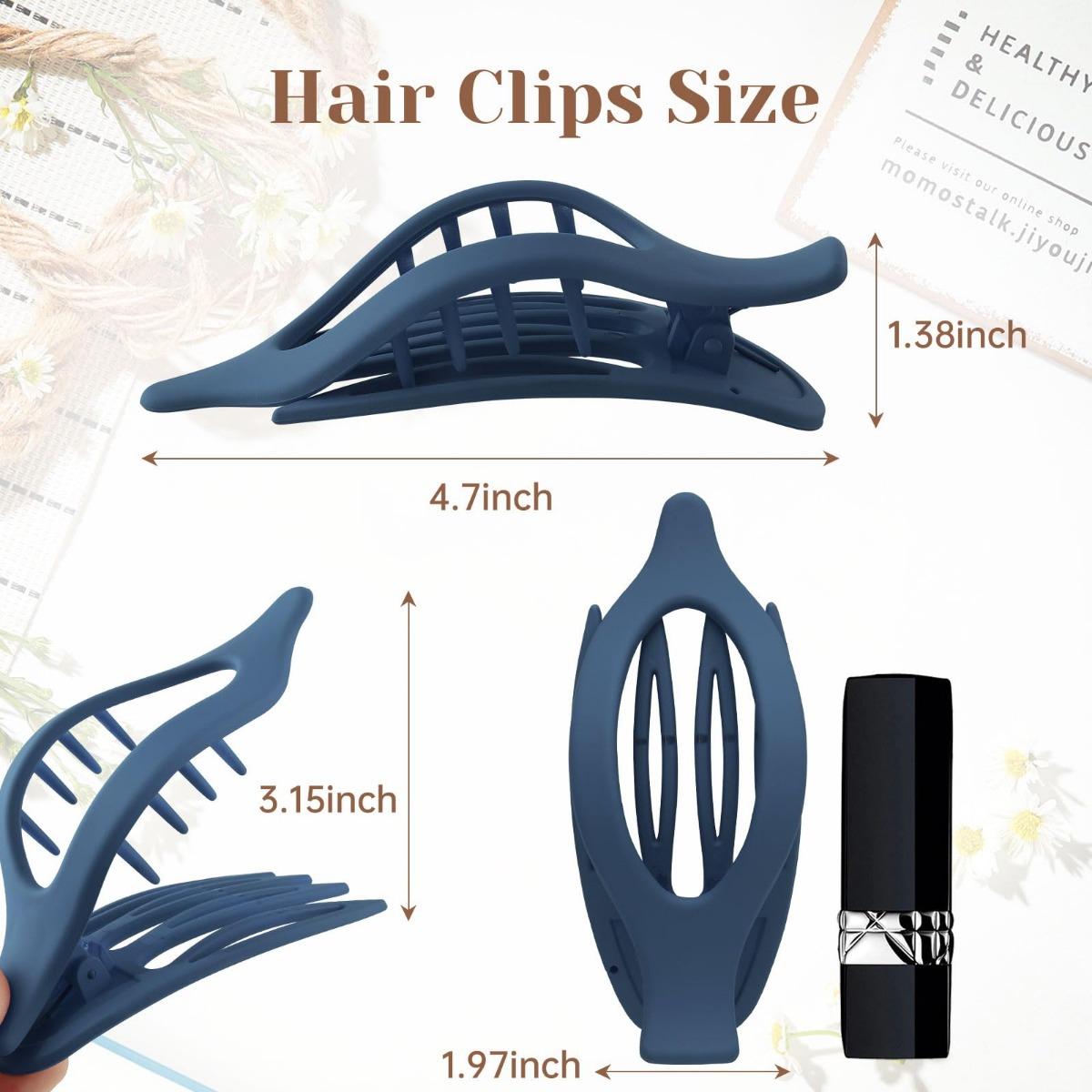 AWAYTR 6Pcs/Set French Concord Hair Claw Clips Side Slid Flat Hair Clips for Strong Hold No Slip Grip Hair Clips for Women Thick Thin Hair Headwear Hair Accessories TikTokShopBlackFriday AWAYTR 6Pcs/Set French Concord Hair Claw Clips Side Slid Flat Hair Clips for Strong Hold No Slip Grip Hair Clips for Women Thick Thin Hair Headwear Hair Accessories TikTokShopBlackFriday