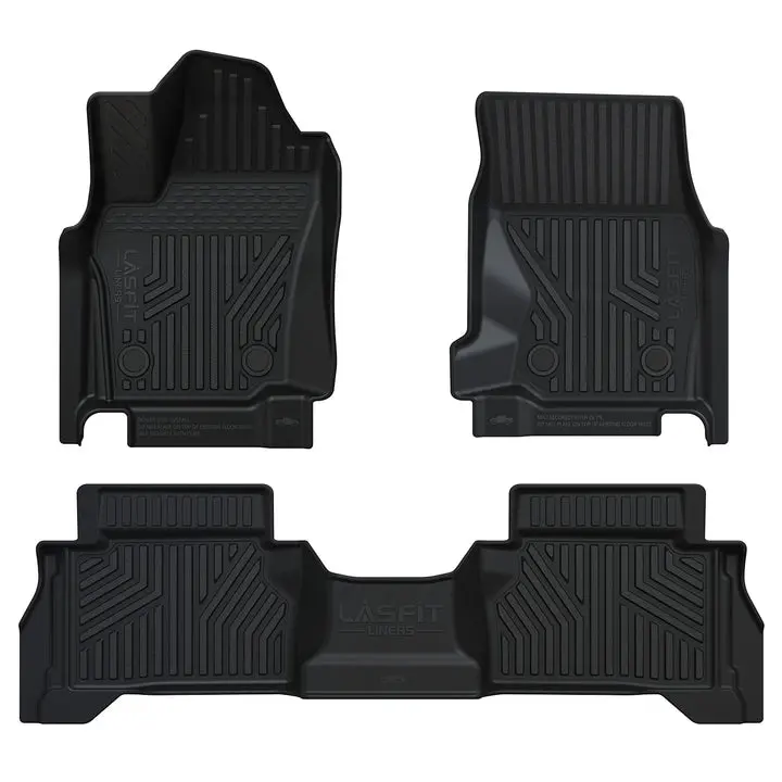 Lasfit Automotive Floor Mats - Custom-Fit Car Accessories for 2024-2026 Toyota Tacoma Double Cab Only, Eco-Friendly Synthetic All-Weather Car Mats, Eco Tpe, Front And Rear Set Floor Mats
