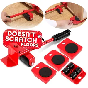 Heavy Duty Furniture Mover and Lifter Set 600 Lbs Capacity with 360° Rotation Wheels for Sofa Refrigerator Cabinet Moving Doesn't Scratch Floors Easy to Use