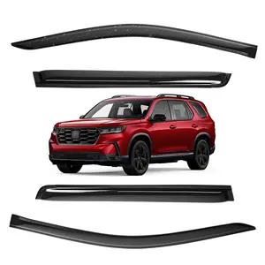 Tape-on -For 2023-2025 Honda Pilot 4 Door Window Visor-Black # Rain guard# Rainproof#Sun Shade#UV Protection# Easy-Install # Vent Shades# Car Windshield# Car Weather Shields# Wind Deflector