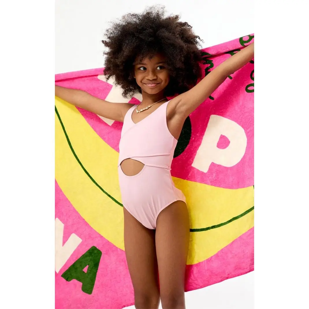 Pacsun Kids Pink Cutout One Piece Swimsuit