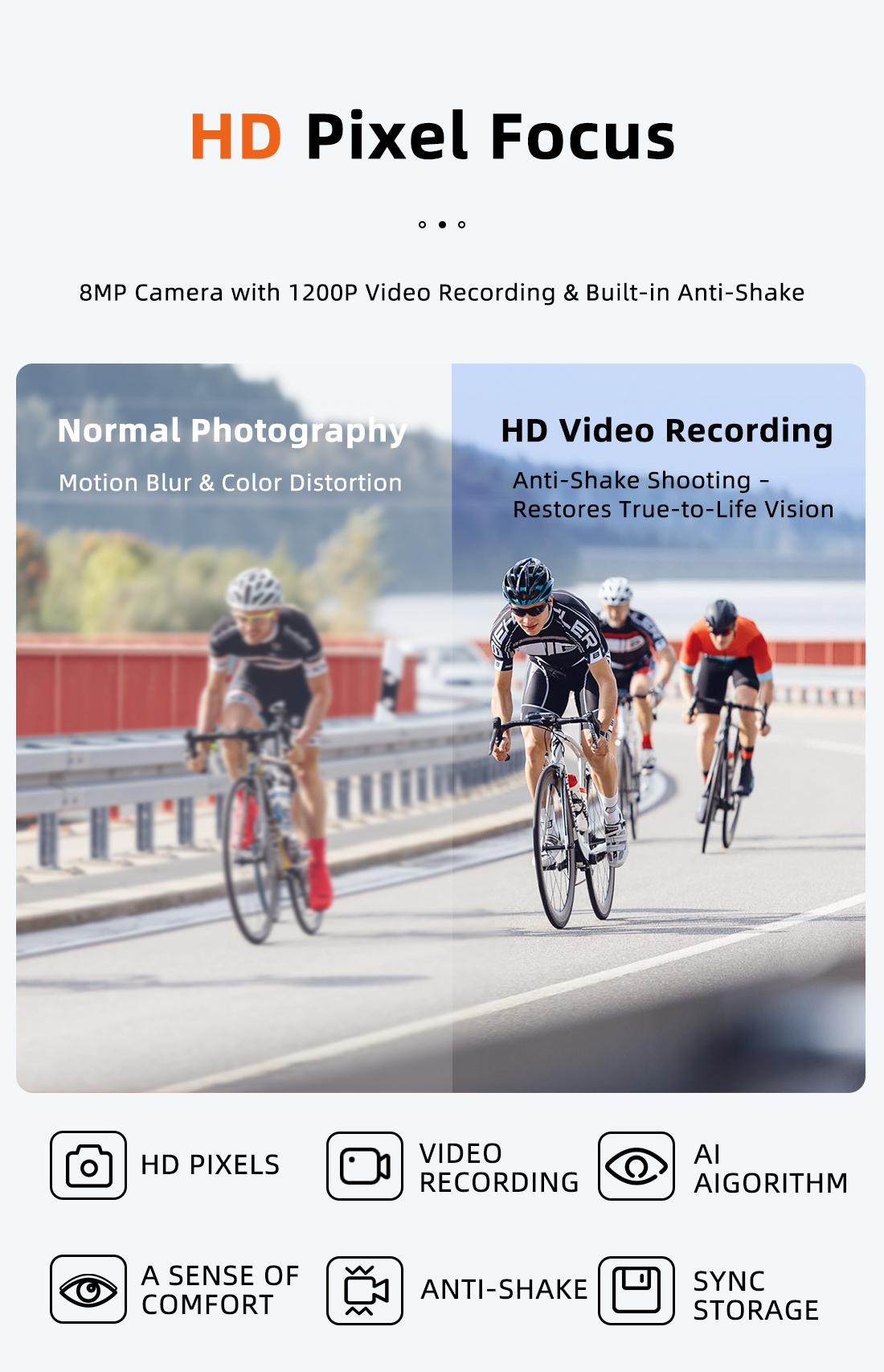 AI Smart Sports Camera Glasses: 2K Video/Photo + 260mAh Long Battery + HD Calls | Waterproof for Cycling/Skiing/Hiking | Easter gift