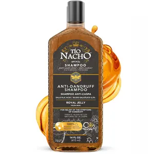 Tío Nacho Anti-Dandruff Shampoo with Salicylic Acid 2.2% and Royal Jelly for Women and Men, Helps Relieve Dandruff Symptoms, Flakes, and Itchy, Dry Scalp, Gently Cleanses Hair and Scalp, 14 fl oz