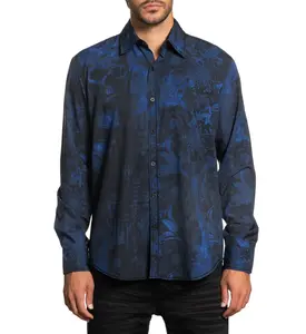 Affliction Men's Button Down Long Sleeve Shirt Provisional