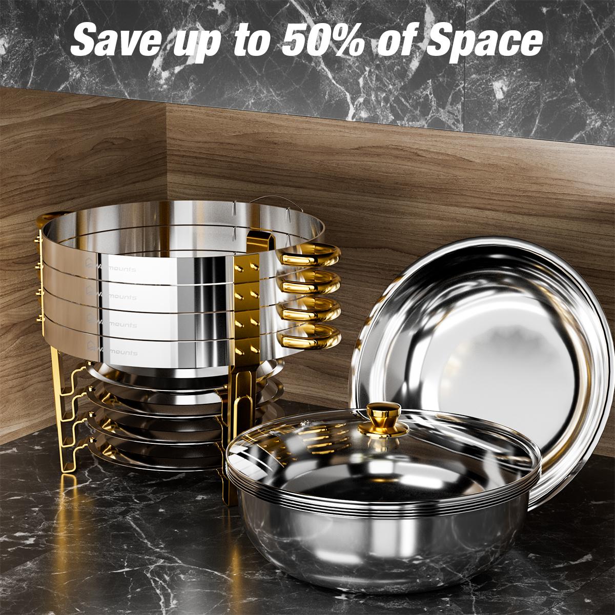 WARMOUNTS Chafing Dish Buffet Set, Glass Lid 5QT 2/4/6 Pack Gold Accent Stainless Steel Chafers and Buffet Warmers Sets with Lid & Lid Holder for Parties Catering Events Weddings Banquets WARMOUNTS Chafing Dish Buffet Set, Glass Lid 5QT 2/4/6 Pack Gold Accent Stainless Steel Chafers and Buffet Warmers Sets with Lid & Lid Holder for Parties Catering Events Weddings Banquets