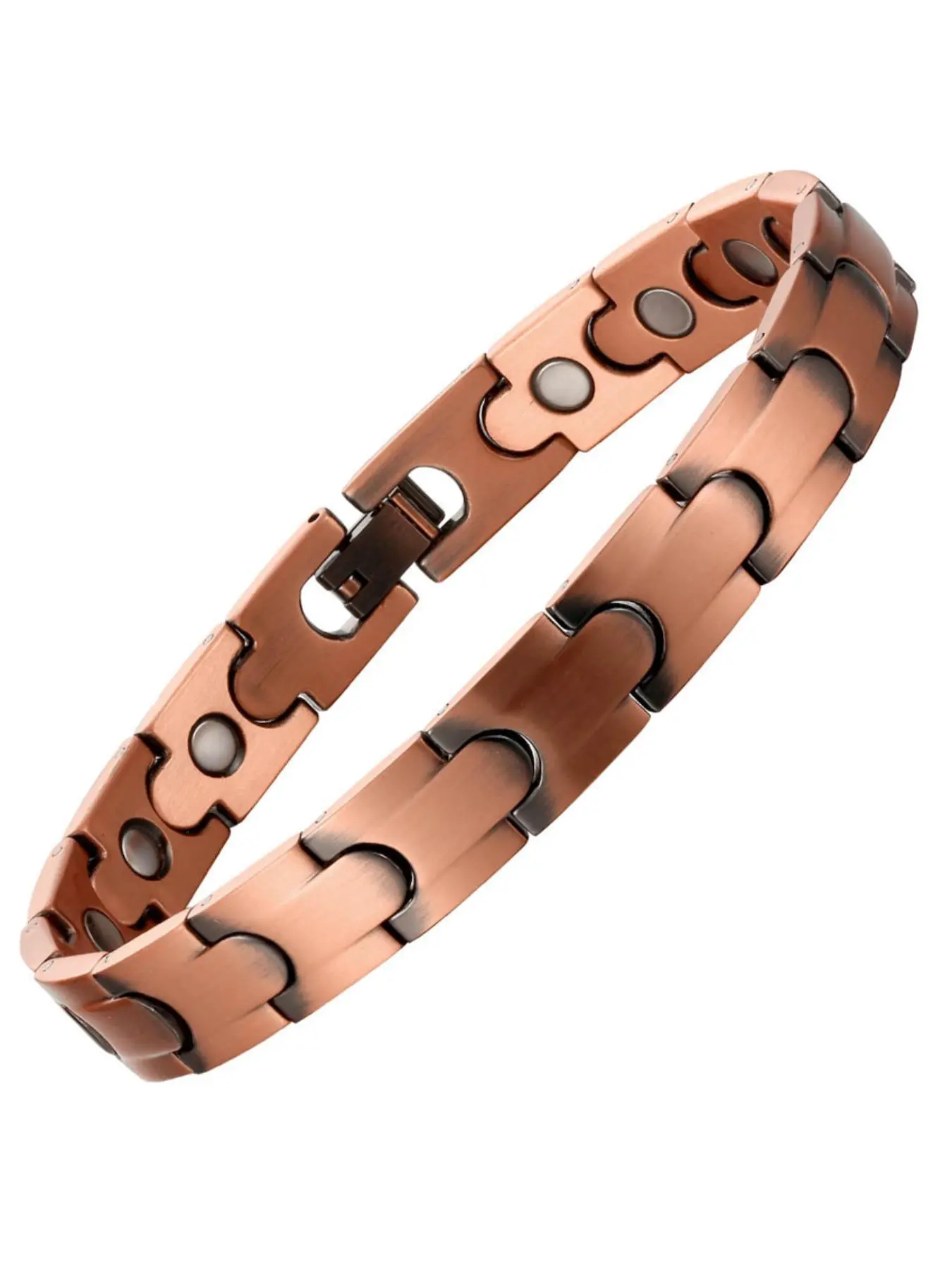 Copper Magnetic Bracelet, Copper Metal Bracelet, Adjustable Link Bracelet, Minimalist Adjustable Bracelet, Fashionable Bracelet, Simple Style Decoration, Fashion Accessories for Men & Women