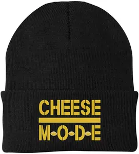 Cheese Mode Beanie Watch Cap | Green Bay Football City Cheese Head Fan Skull Warm Winter for Men & Women