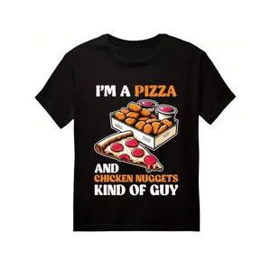 Soft Cotton Black Christmas Boys Funny Print Design T-Shirt, Machine Washable, Slightly Stretchable, Best Gift for Boys