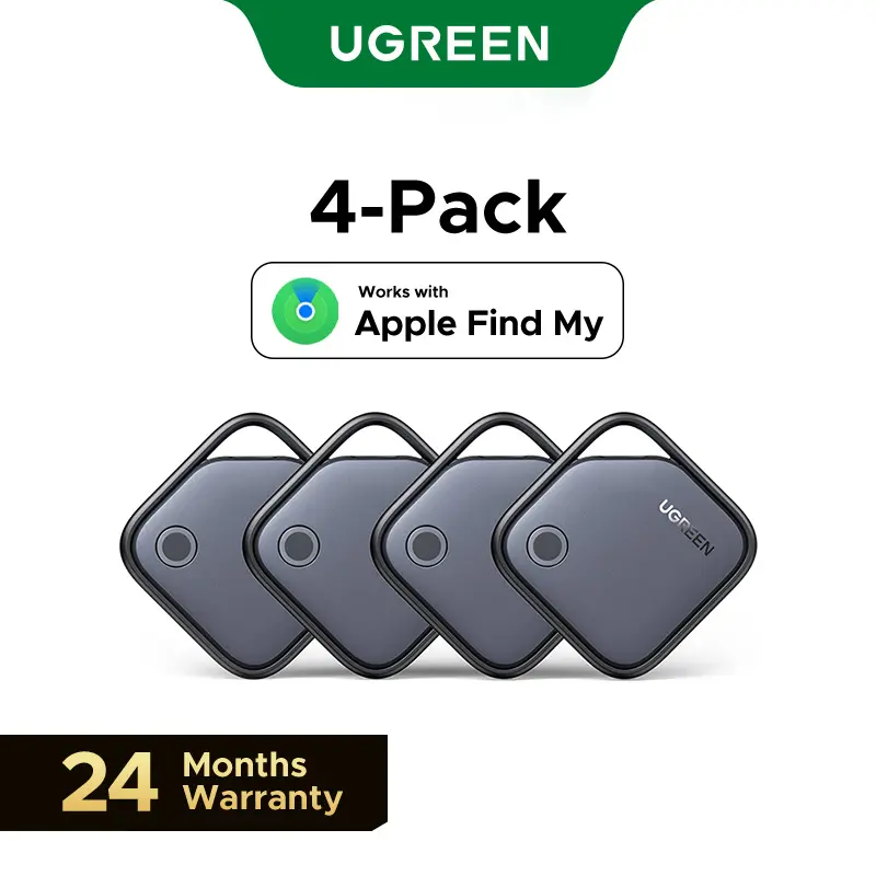 UGREEN Finder Tag Compatible with Apple Offcial Chip ( iOS Only） , Anti-lost for Car Key Wallet Luggage Passport with Alarm& Left-Behind Remind Slim Bluetooth Tracker,Gps Signal Protector Smart Tracking,Summer Sale tiktokshopbacktoschool