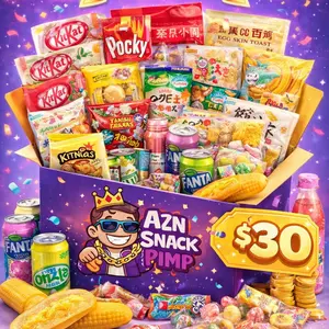 30 Asian Snacks for $30 Snack Box – Japanese & Korean Candy, Chips, Bread Cakes, Chocolate, Wafers + 2 Full-Size Drinks | Assorted Unique Exotic Asian Snacks