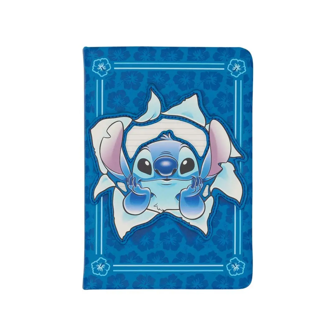 Loungefly Disney Stitch & Scrump Refillable Journal - Kawaii Cartoon Notebooks, Journaling Supplies, Office Stationery