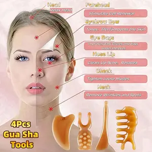 4Pcs Hygienic Sturdy Massage Tool Set, Octopus Scalp Comb & Ergonomic Body Massager, Deep Tissue Reflexology for Head Neck Shoulder Legs, Portable Self Massage for Office Workers Fitness Enthusiasts Home Use