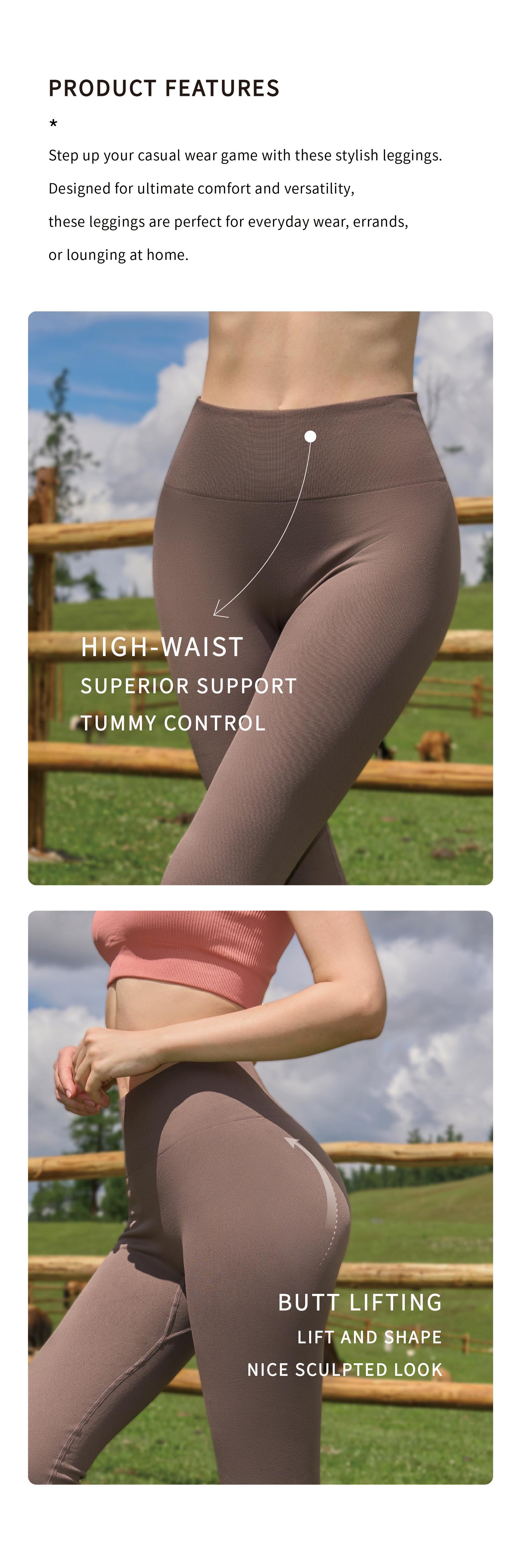 OQQ-Nine cents Women's 2 Piece Yoga Pants Ribbed Seamless Workout High Waist Athletic Straight Leg Leggings Breathable
