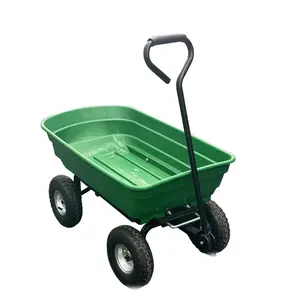 Garvee Multipurpose Wheelbarrow 272Kg - 4 Pneumatic Tires with Metal Rims, Reinforced Plastic Tray and Steel Frame