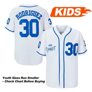 Youth#30 Benny The Jet Rodriguez#5 Michael Squints The Sandlot Movie Baseball Jersey, Sports, Stitched S-XL, Summer, Gift for  Game Day, Boys and Girls
