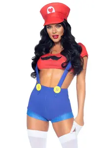 Gamer Babe Sexy Costume With Hat Short Womenswear