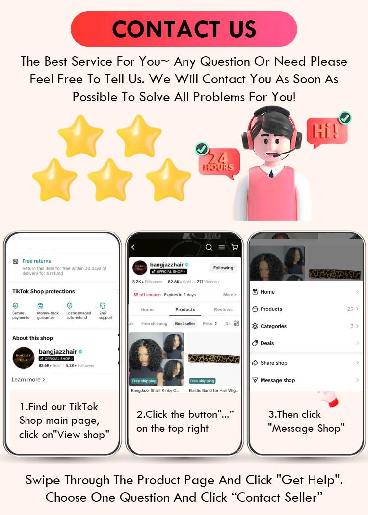 【20”Only $87.99】BANGJAZZ Short Kinky Curly Ready to Wear Glueless Wigs Pre Cut Lace Bleached Konts Closure Wigs Human Hair Wig 200% Density Lace Front Wigs Pre Plucked For Women