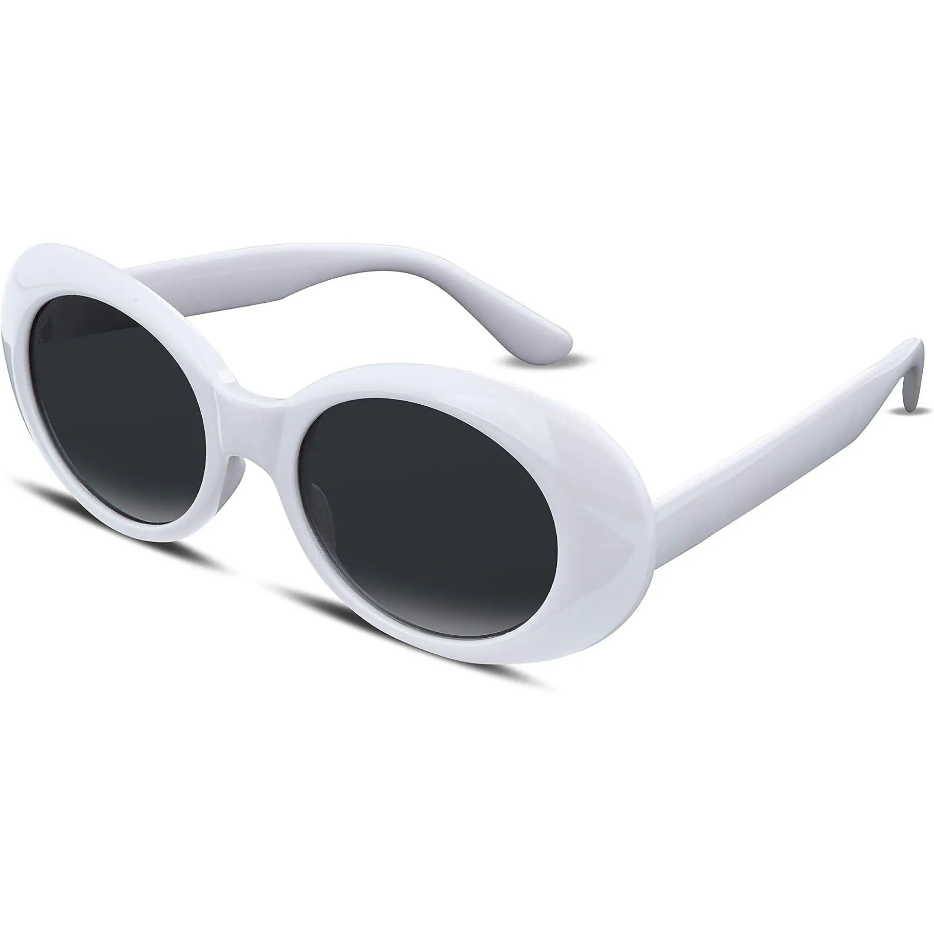 FEISEDY White Clout Goggles Retro Oval Sunglasses - Fashion Accessories for Men and Women - Kurt-Inspired Look, Model B2253