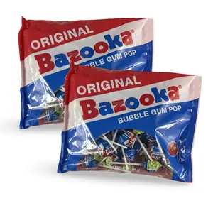 Bazooka Bubble Gum Pops, 15 Oz Bag, 2 Packs