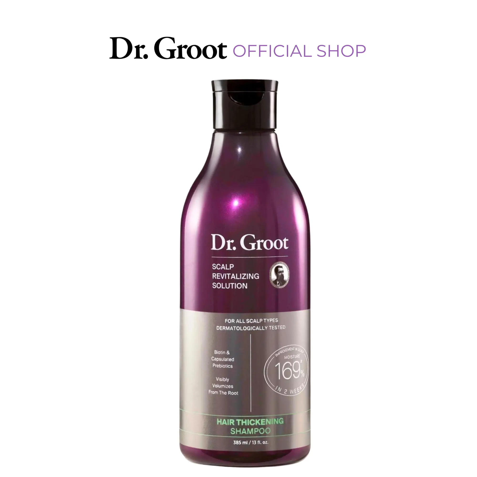 Dr. Groot Hair Thickening Shampoo, Korean Color-Safe Haircare with Biotin, Rosemary Oil to help Volumize Thinning, Cleansing Shampoo