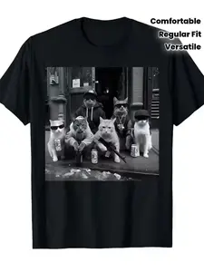 Men’s casual athletic short-sleeve T-shirt for fitness, outdoor activities, and home wear; fashionable 3D print pattern; stretchy and comfortable; suitable for sports, travel, and everyday wear; regular fit crew neck; knit fabric; versatile all-season tee