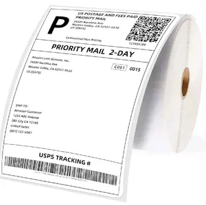 4"x6" Direct Thermal Shipping Labels, 500 Pcs Labels, Perforated, White Mailing Postage Label Thermal Paper Roll Compatible with MUNBYN Rollo Zebra, Permanent Adhesive, Commercial Grade