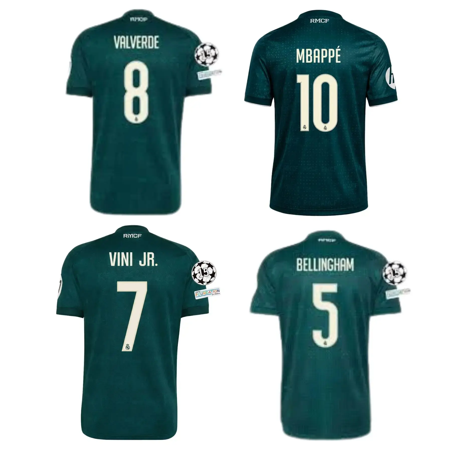 Unisex Real Madrid Team No.10 2026/27 Away Replica Soccer Jersey – Green, Breathable Football Shirt with Player