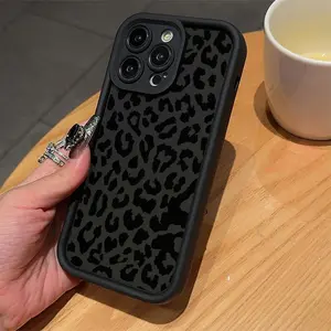 Fashion Leopard-print Pattern Phone Case, Anti-drop Cellphone Protective Case, All-inclusive Shockproof Mobile Phone Cover for iPhone 13 14 15 16 17 Pro Max