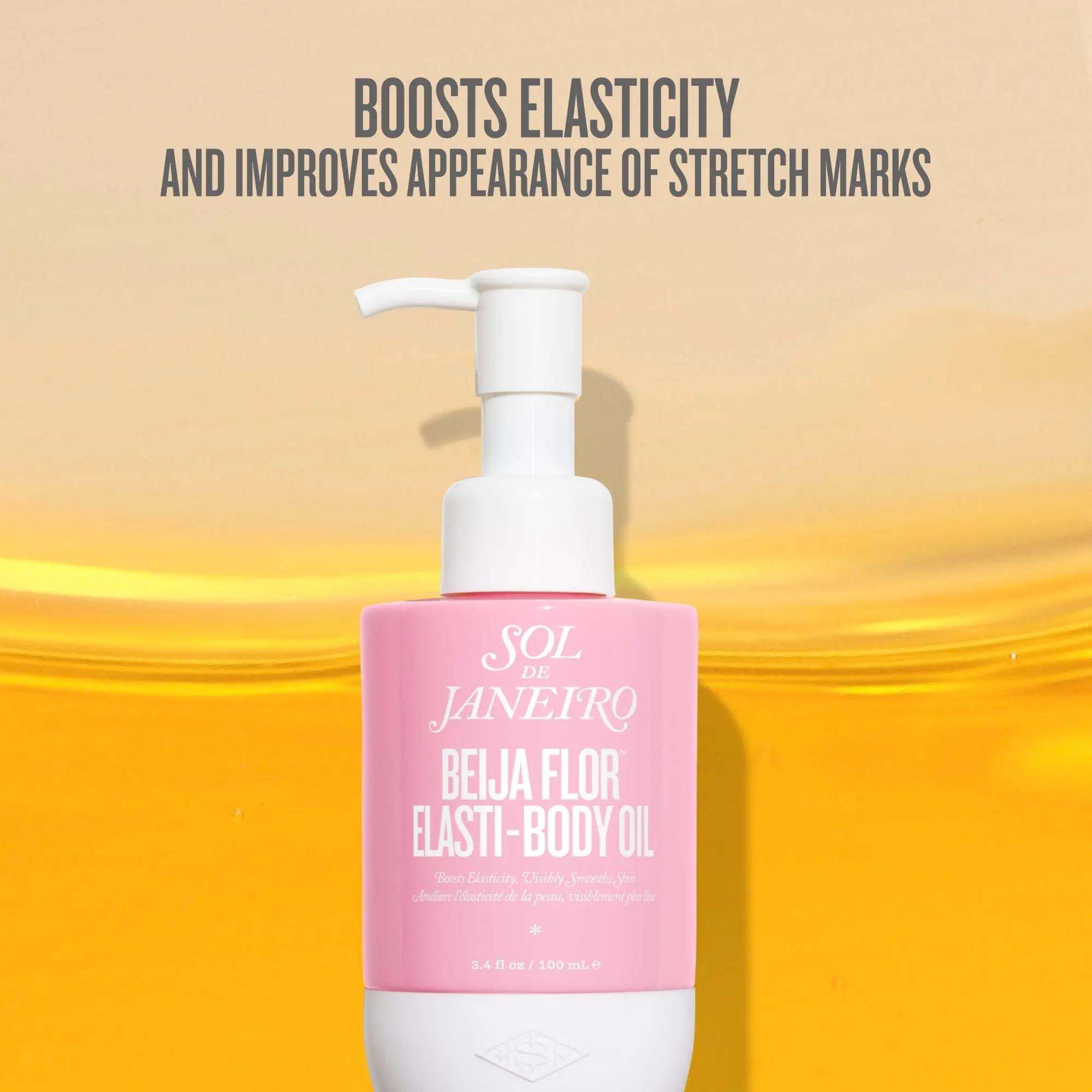 Sol de Janeiro Beija Flor Elasti-Body Oil | Lightweight Moisturizing Body Oil With Fruity Floral Notes Of Brazilian Jasmine & Pink Dragonfruit For Daily Nourishing And Smooth Skin