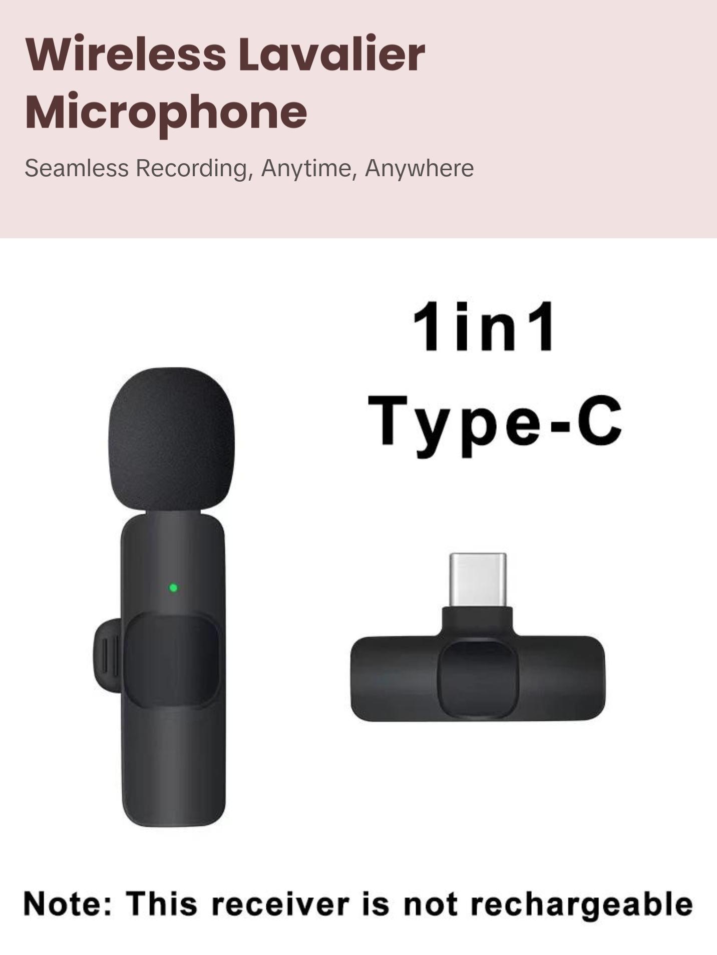 Wireless Lavalier Microphone Portable Audio Video Recording Mini Mic for Iphone Android Live Broadcast Gaming Phone Mic WIFIT