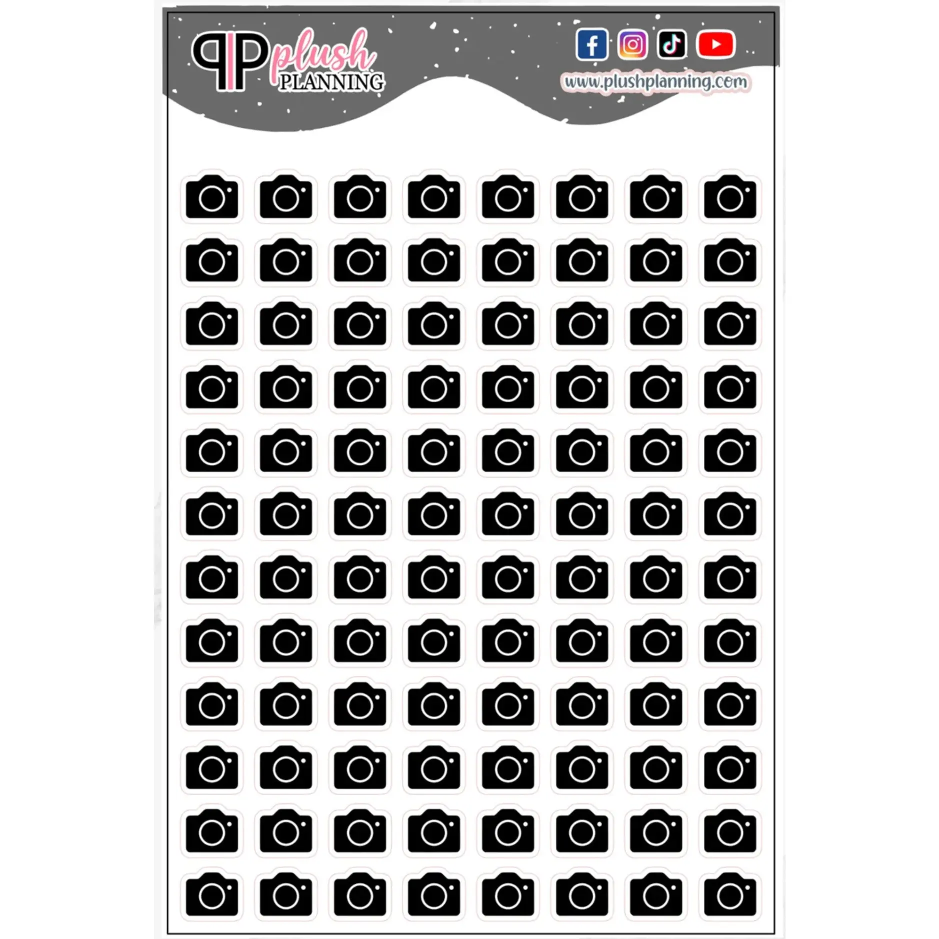 Camera Icon Planner Stickers, Photo Photography Session Tracker