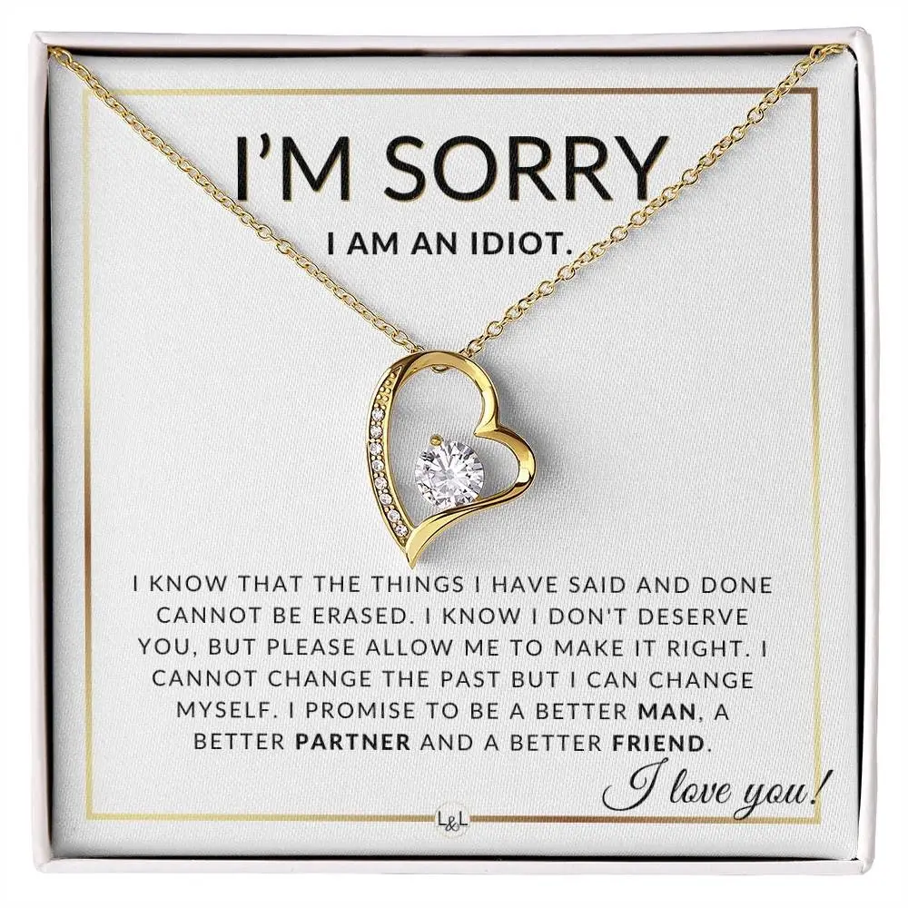 I Can Change Elegant Knot Pendent Necklace Apology Gift Im Sorry Gifts For Her, Apology Gifts For Her, I Am Sorry Gifts for Wife, Soulmate