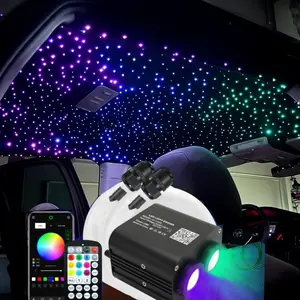 20W Dual Color Twinkle RGBW 1000 Pcs Starlight Headliner Kit  LED Fiber Optics Star Ceiling Lights for Luxury Car Interior Light Car Roof Light with APP & RF Control Ambient Lighting On Car Stuff for Men Multifunctional Car Led Star Ceiling Light
