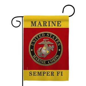 US Military Marine Corps USMC Semper Fi Flag, Outdoor Banner, Stripes Home Yard Decor Flag Exterior Garden Border Fence