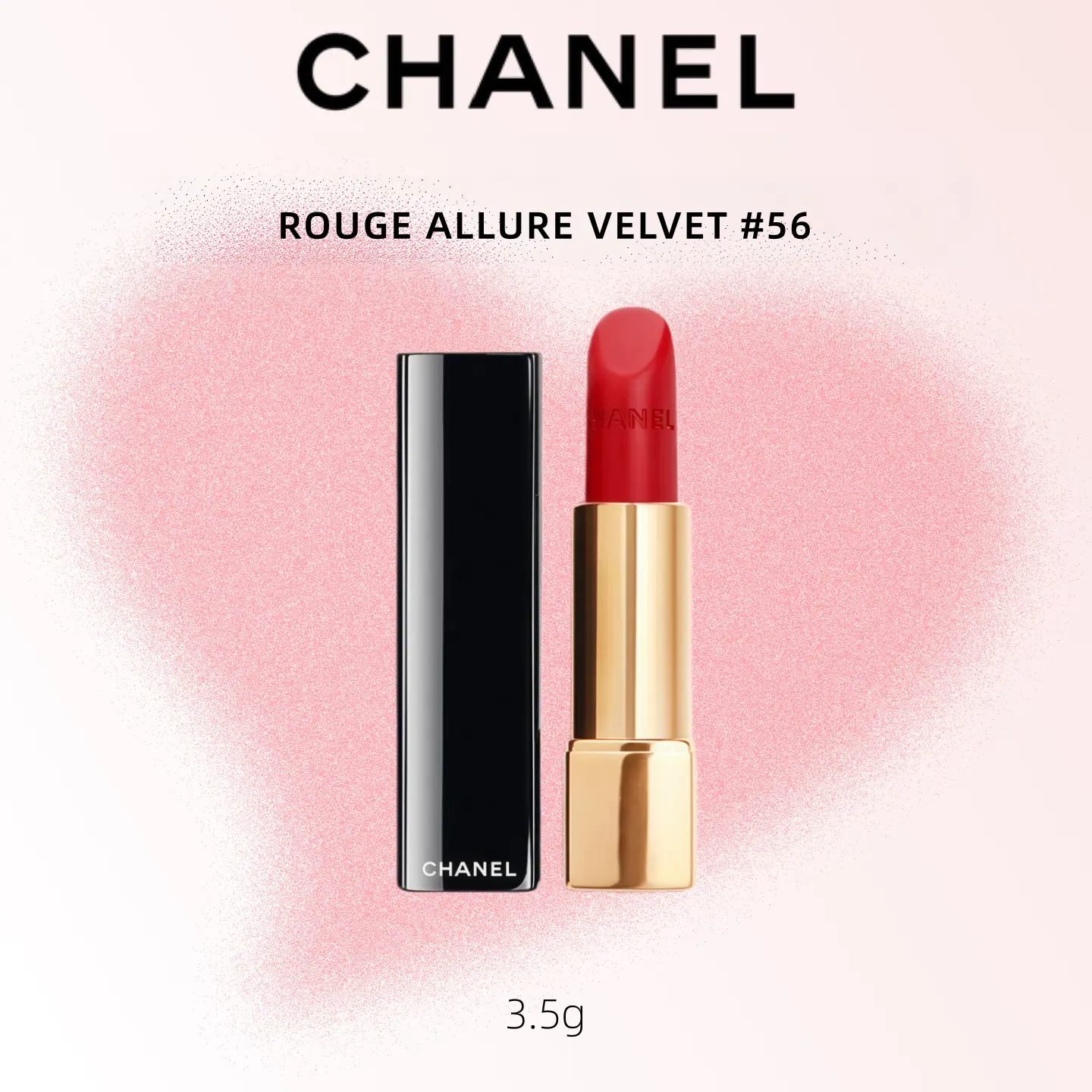 Chanel Rouge Allure Velvet #56 Lipstick 3.5g - Luxurious Velvet Finish for Bold Color