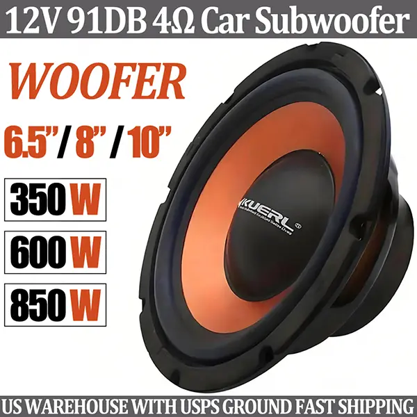 6.5 in 70W High-Power Car Audio Subwoofers, Heavy-Duty Deep Bass Speakers, Universal Fit for All Vehicles