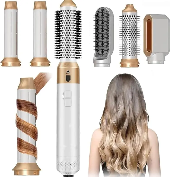 Five in one Multifunctional hot air Comb Set, Straight roll Blowing, Home Hair Dryer, Styling Automatic Curling Iron