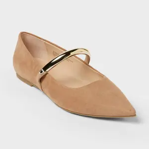 Women’s Cassidee Metal Mary Jane Flats with Memory Foam Insole – A New Day