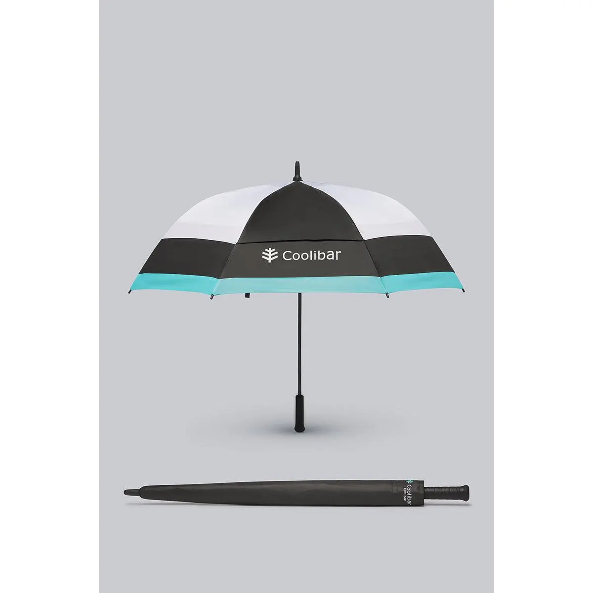 Tournament | 62 Inch Golf Umbrella | Black/White Colorblock