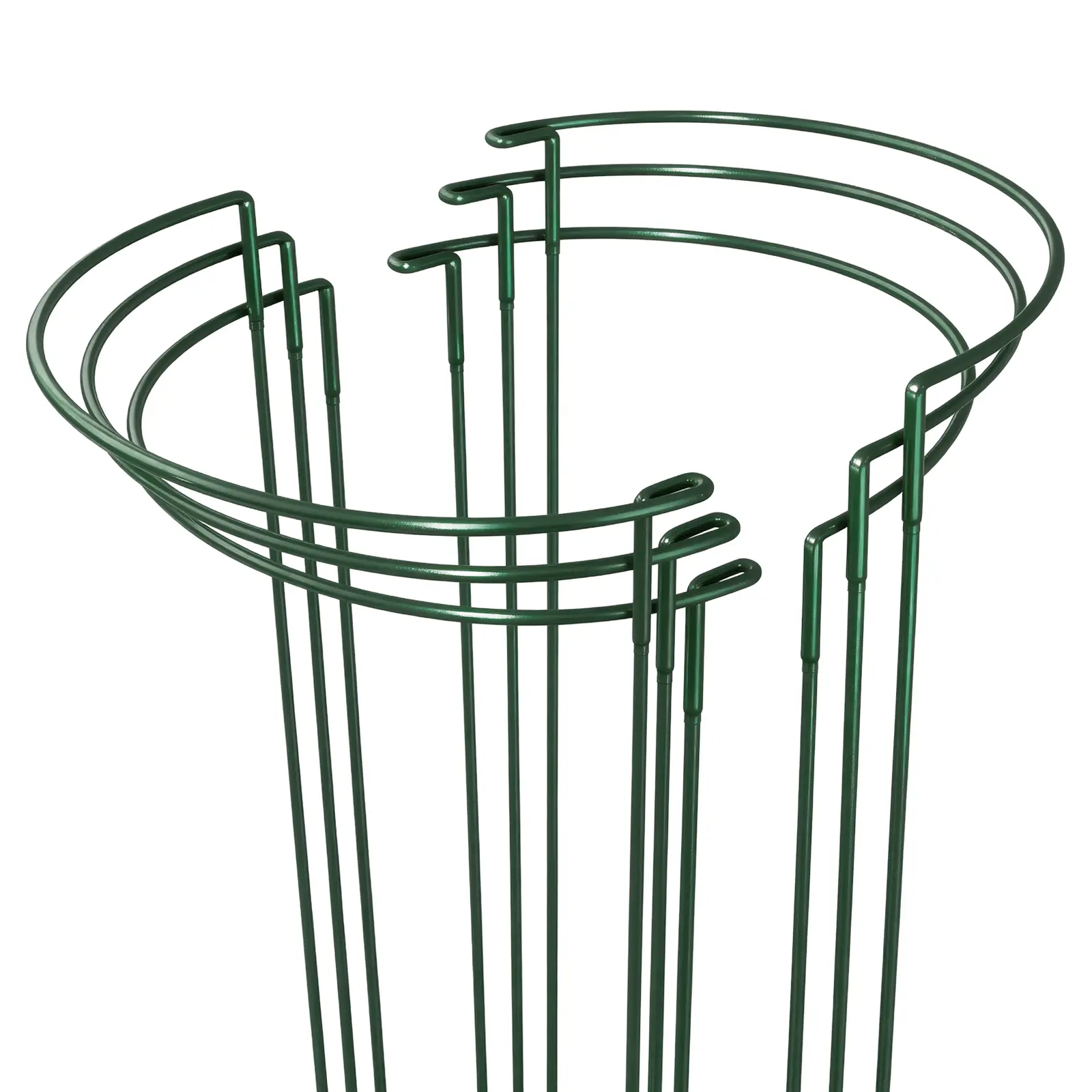 Bamworld 6-Pack Half Round Metal Garden Trellis Plant Support Stakes, Strong Versatile Cages & Rings, Outdoor Garden Accessories for Indoor/Outdoor Climbing Plants, Peonies, Garden Plant Supplies, Plant Stick Support