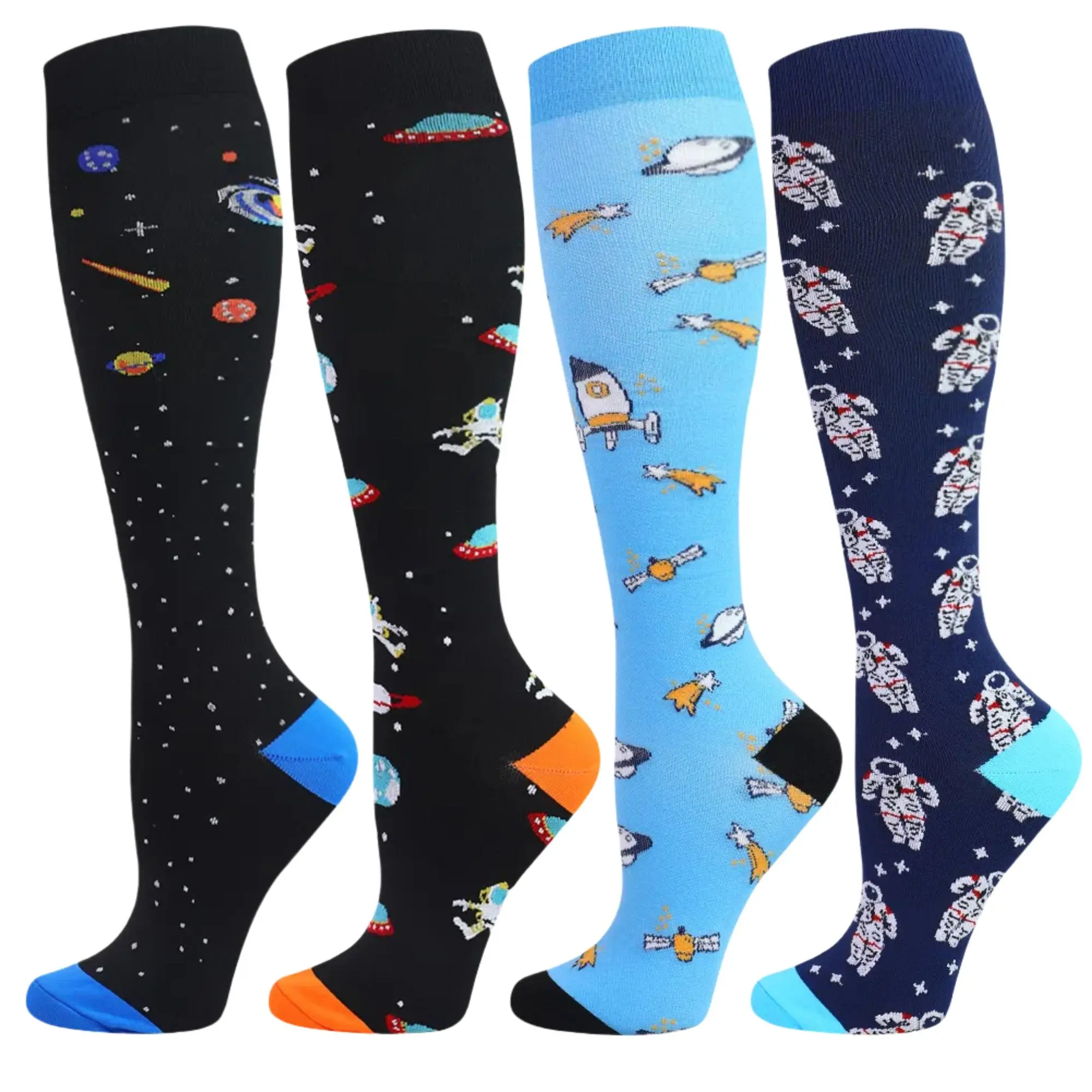 ISUNIE 4 Pairs Graduated Compression Socks for Women & Men, Arch Support, Moisture-Wicking & All-Day Comfort for Work, Travel, Walking, Running & Daily Wear ISUNIE 4 Pairs Graduated Compression Socks for Women & Men, Arch Support, Moisture-Wicking & All-Day Comfort for Work, Travel, Walking, Running & Daily Wear