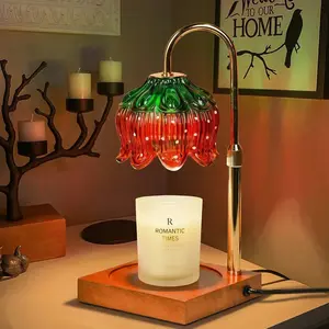 Strawberry Candle Warmer Lamp with Timer Dimmer, Adjustable Height Gifts for Women Mom Birthday Christmas House Warming Gifts New Home Bedroom Decor, Cute Candle Warmer Light for Jar Candles