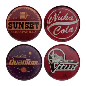 Fallout Set of Four Metal Drinks Coasters Fallout Set of Four Metal Drinks Coasters